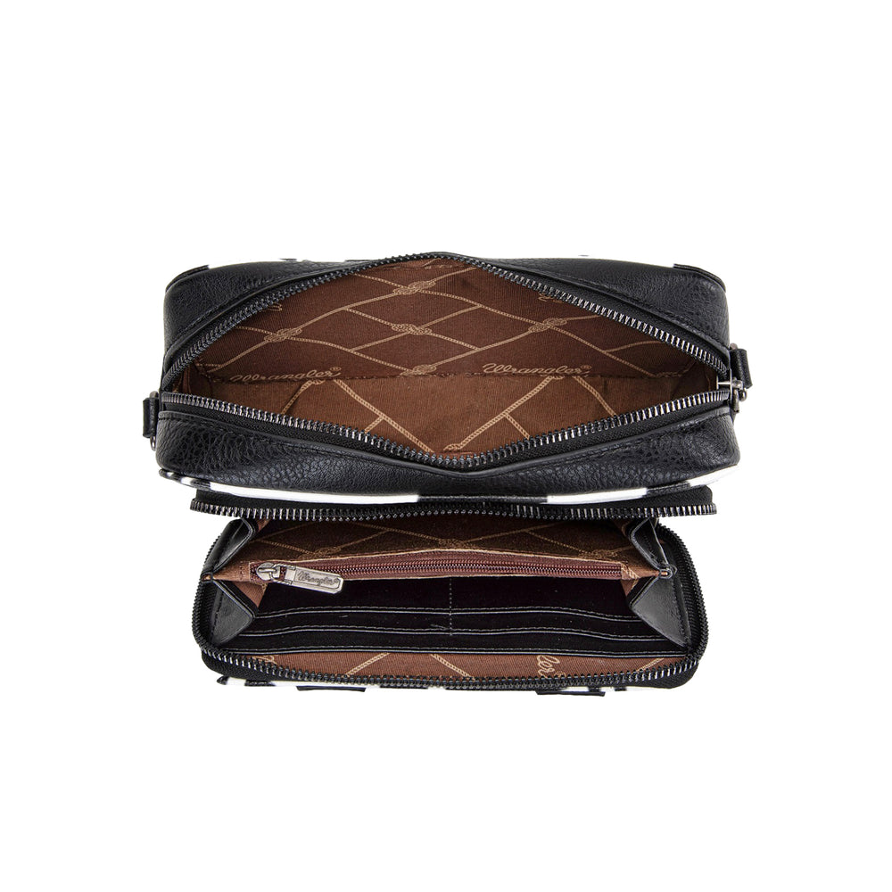 
                      
                        Wrangler Cow Print Small Crossbody Bag - Black X5S2936BAG
                      
                    