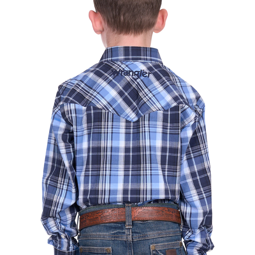 Wrangler Boys Billy Logo LS Dress Shirt - X5S3111362