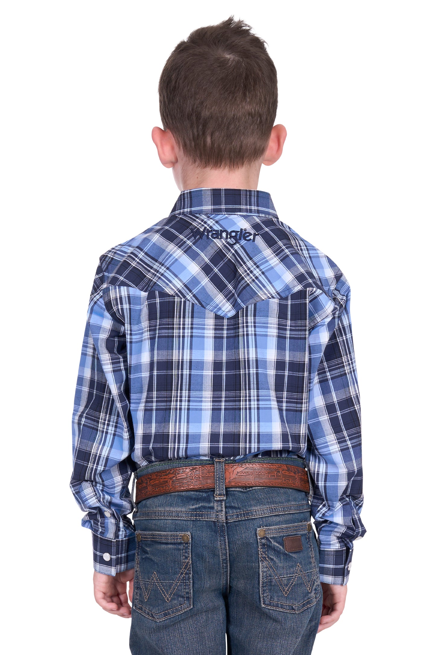 Wrangler Boys Billy Logo LS Dress Shirt - X5S3111362