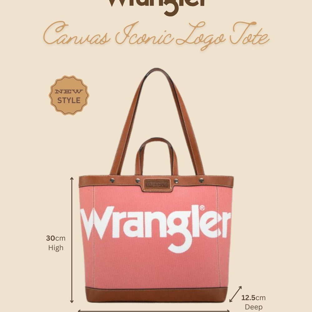 
                      
                        Wrangler Canvas Iconic Logo Tote - Pink X5W2985BAG
                      
                    