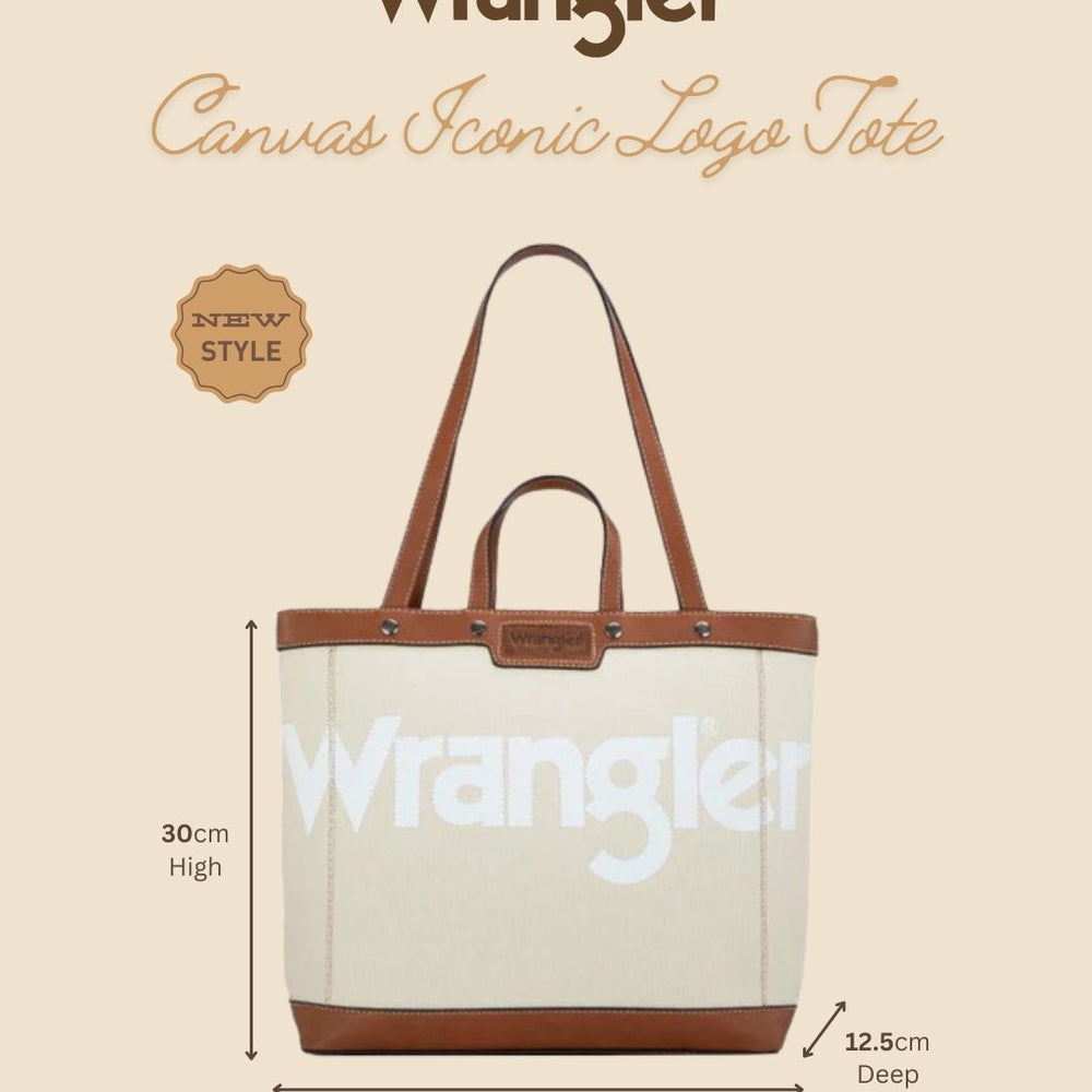 
                      
                        Wrangler Canvas Iconic Logo Tote - Natural X5W2985BAG
                      
                    