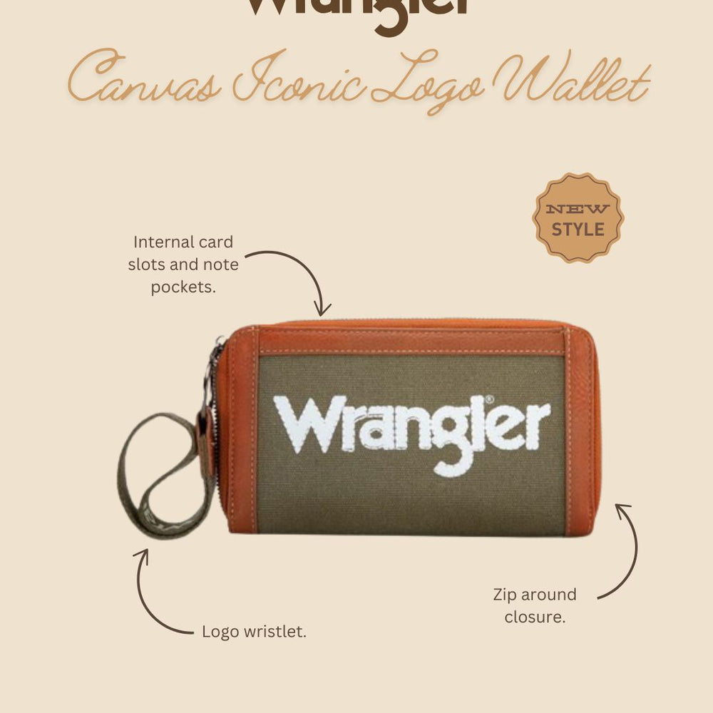 
                      
                        Wrangler Canvas Iconic Logo Wallet - Khaki  X5W2986WLT
                      
                    
