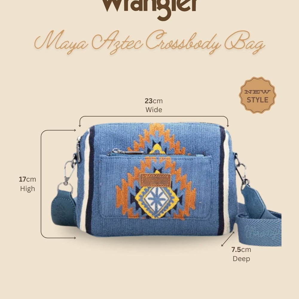 Wrangler Maya Aztec Crossbody Bag - Blue X5W2993BAG