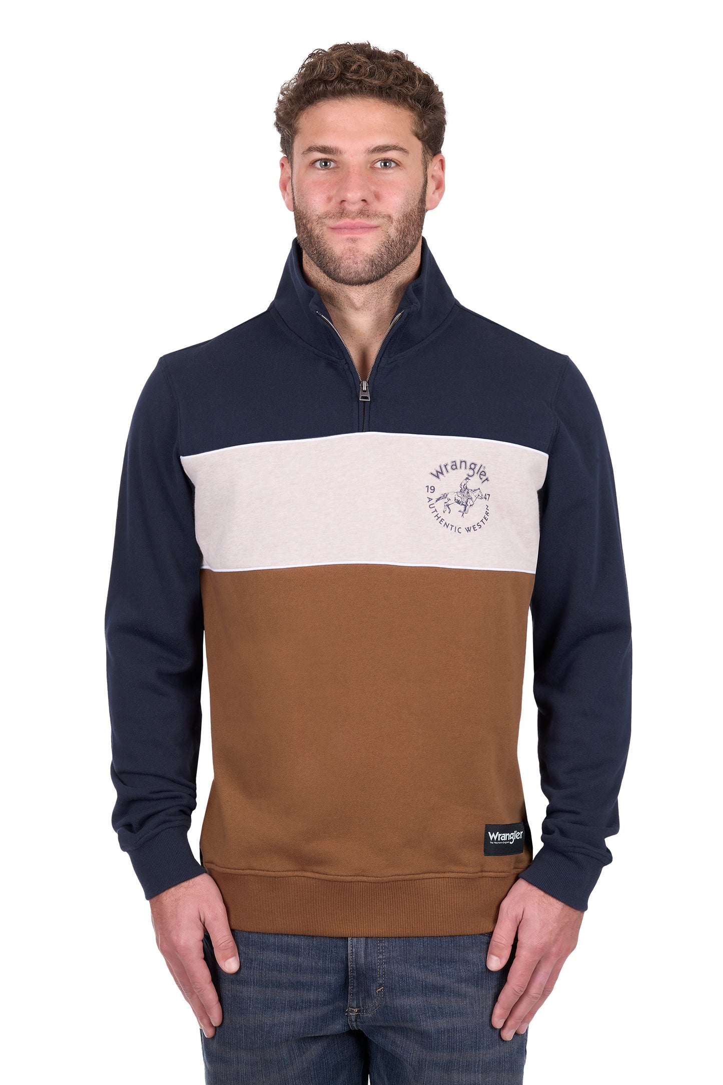 Wrangler Mens Steve 1/4 Zip Pullover X6W1573511