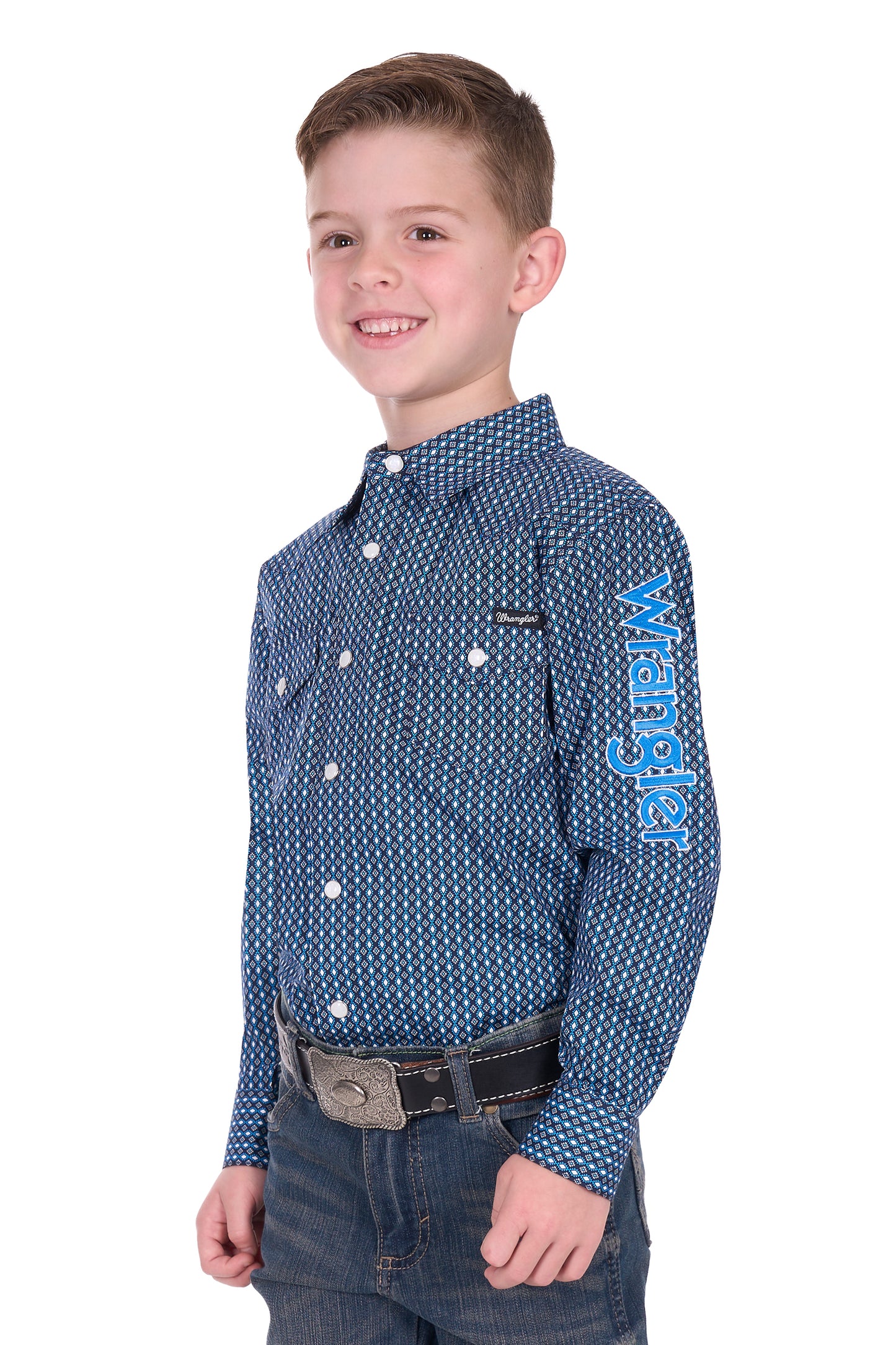 Wrangler Boys Kyle Logo LS Shirt - X6W3111481