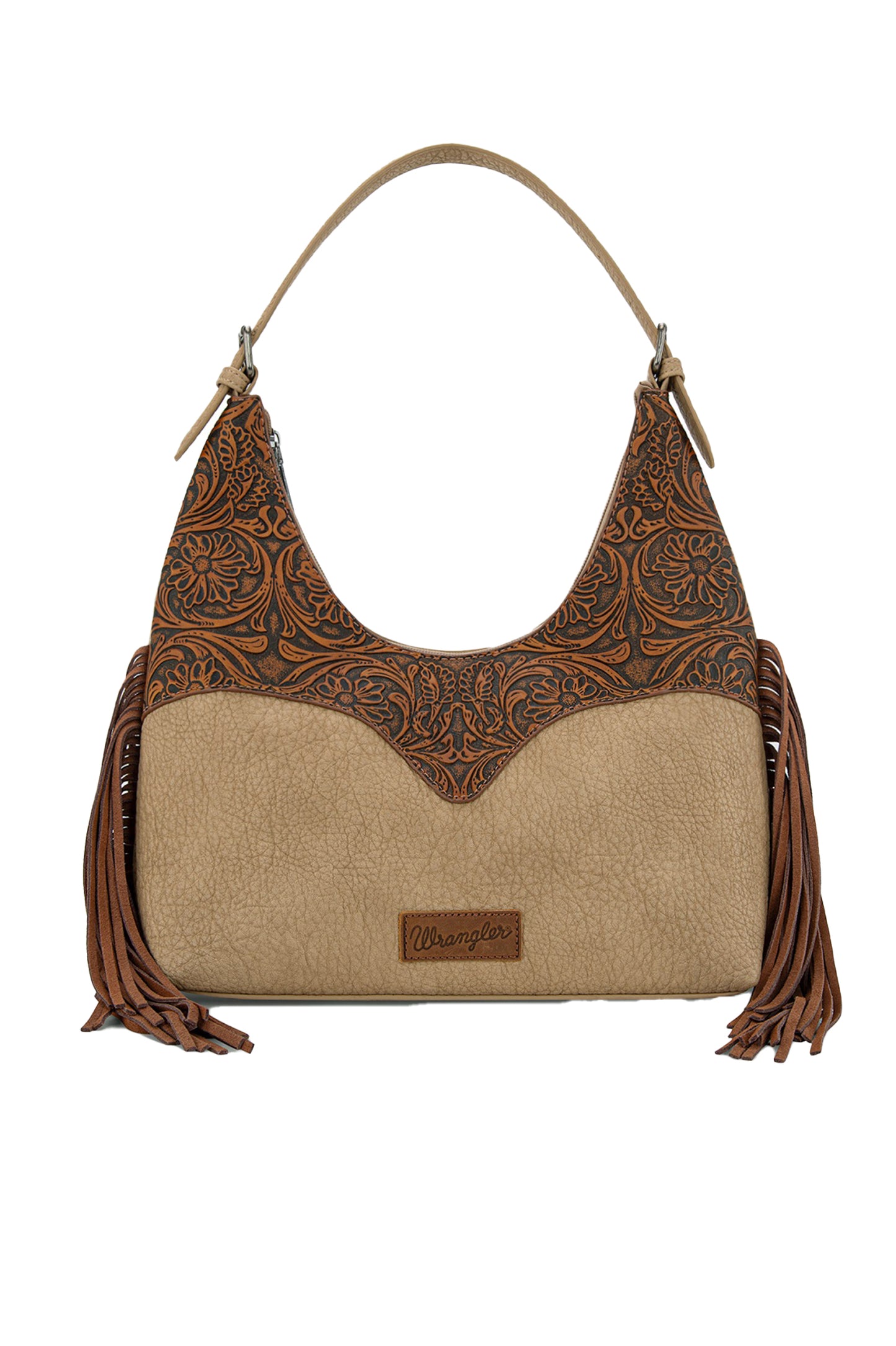 Wrangler Tooled Fringe Shoulder Bag - Camel / Tan X6W4906BAG