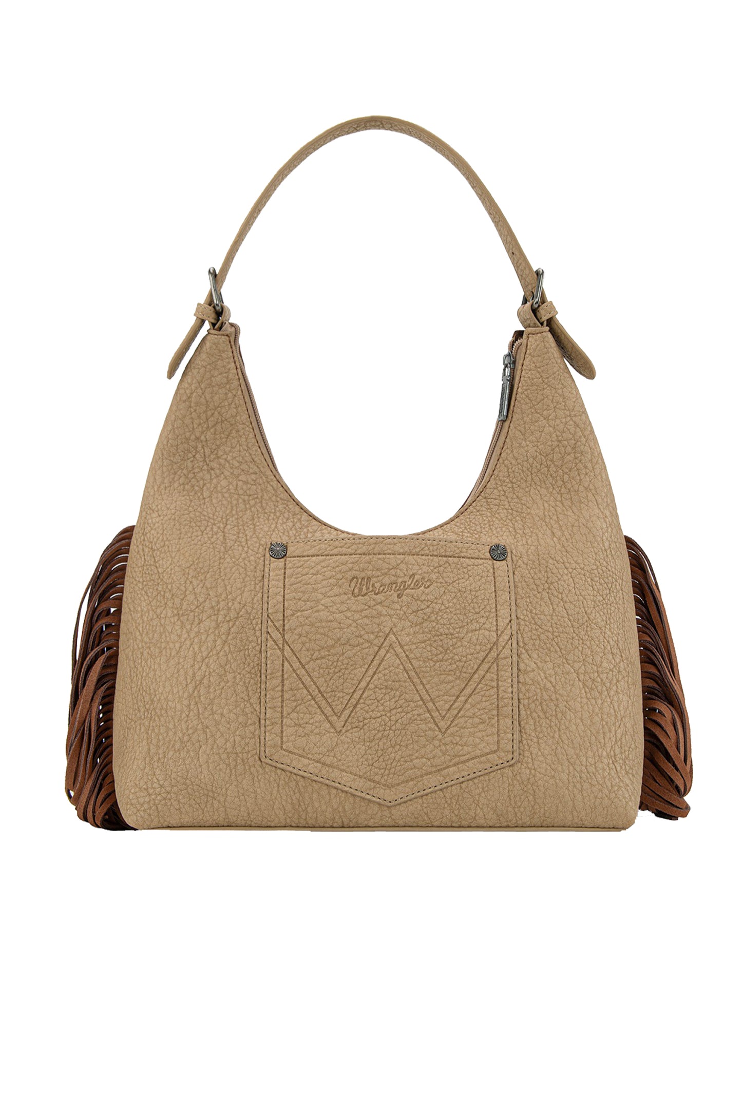 Wrangler Tooled Fringe Shoulder Bag - Camel / Tan X6W4906BAG