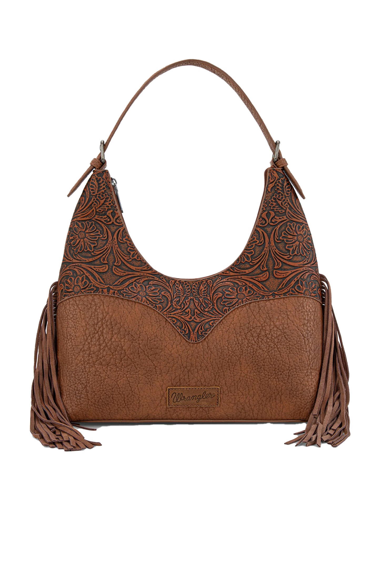 Wrangler Tooled Fringe Shoulder Bag - Tan X6W4906BAG