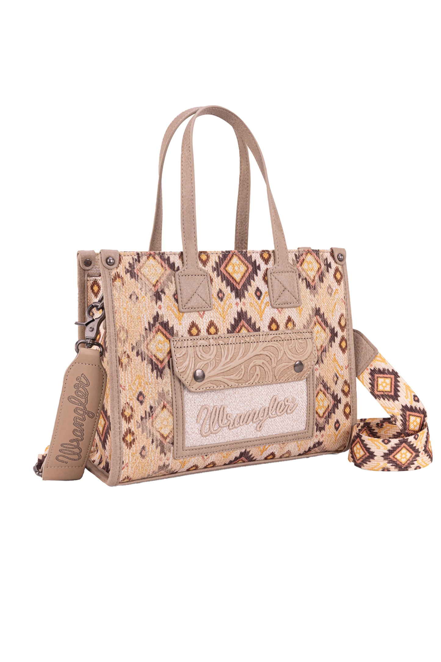 Wrangler Aztec Crossbody Tote Bag - Camel X6W4918BAG