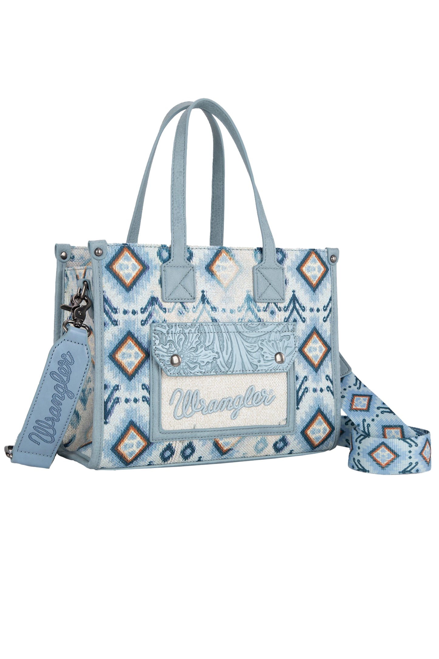 Wrangler Aztec Crossbody Tote Bag - Light Blue X6W4918BAG