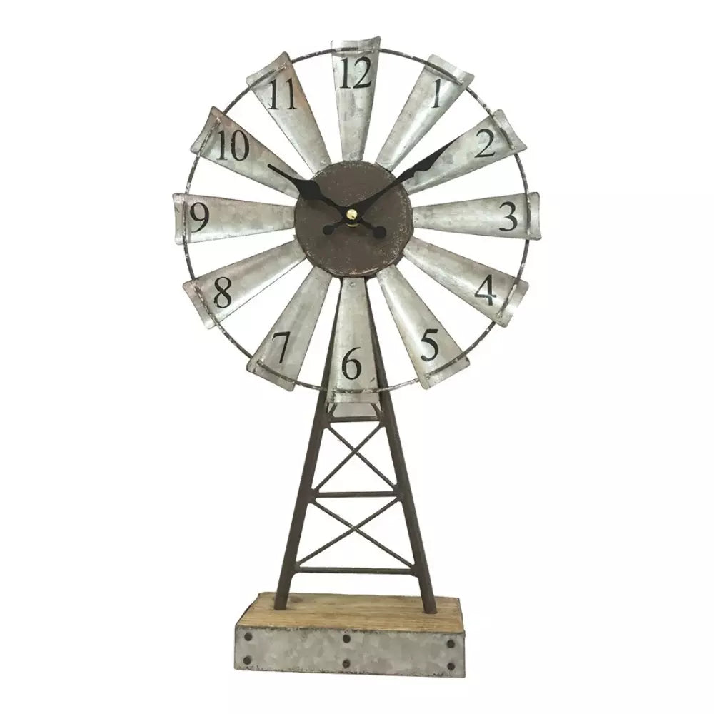 Windmill Table Clock