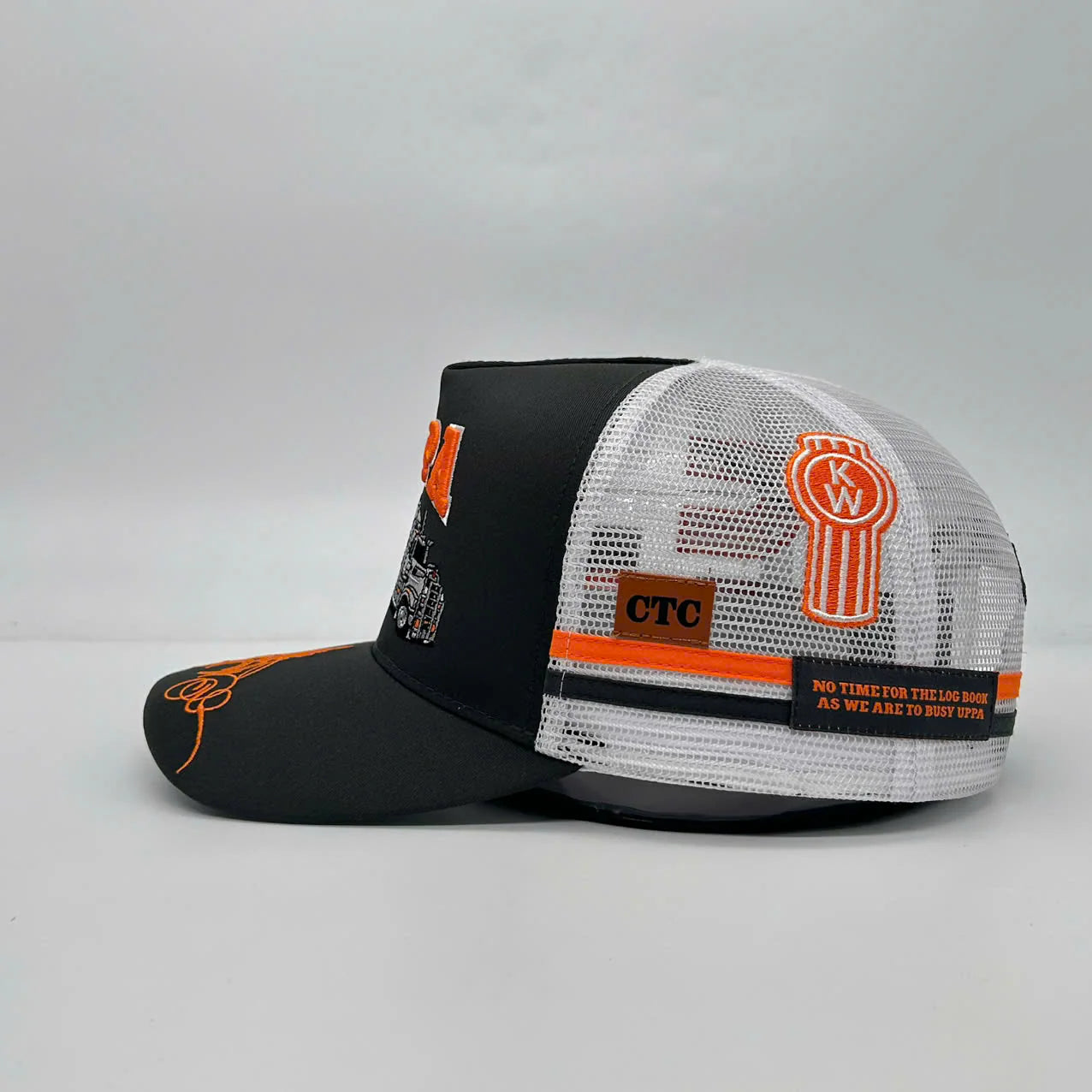 CTC Uppa Trucker Cap - Charcoal Grey + Orange