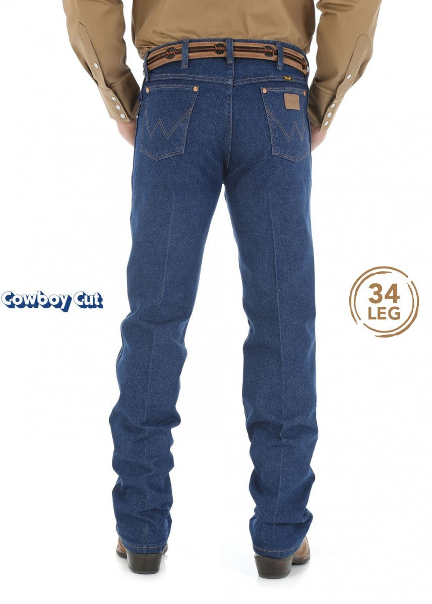 Wrangler Cowboy Cut Original Fit Mens Jeans - Pre Washed- 34 Leg - 13MWZPW34