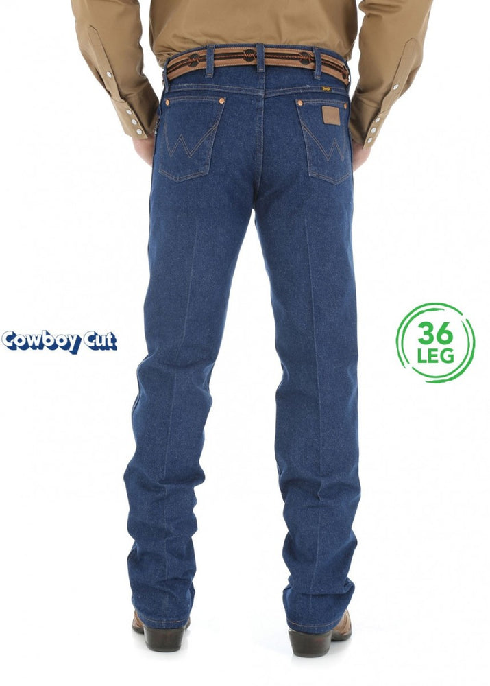 Wrangler Cowboy Cut Original Fit Denim Mens Jeans - Pre Washed- 36 Leg - 13MWZPW36