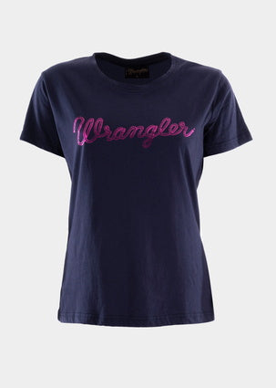 Wrangler Womens Lasso Tee - Navy