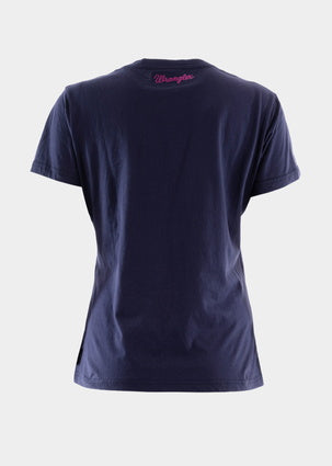 Wrangler Womens Lasso Tee - Navy