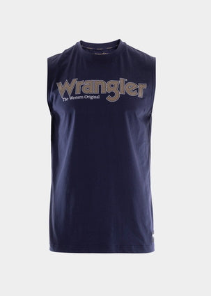 Wrangler Mens Ryder Logo Muscle Tank