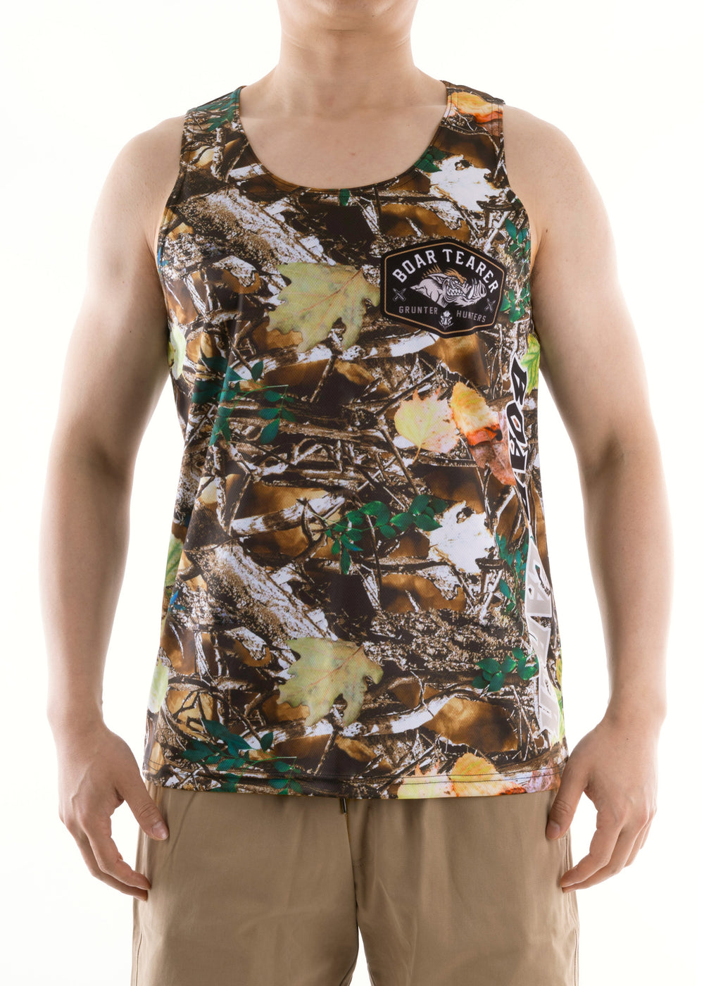 Boar Tearer Mens Burren Camo Singlet