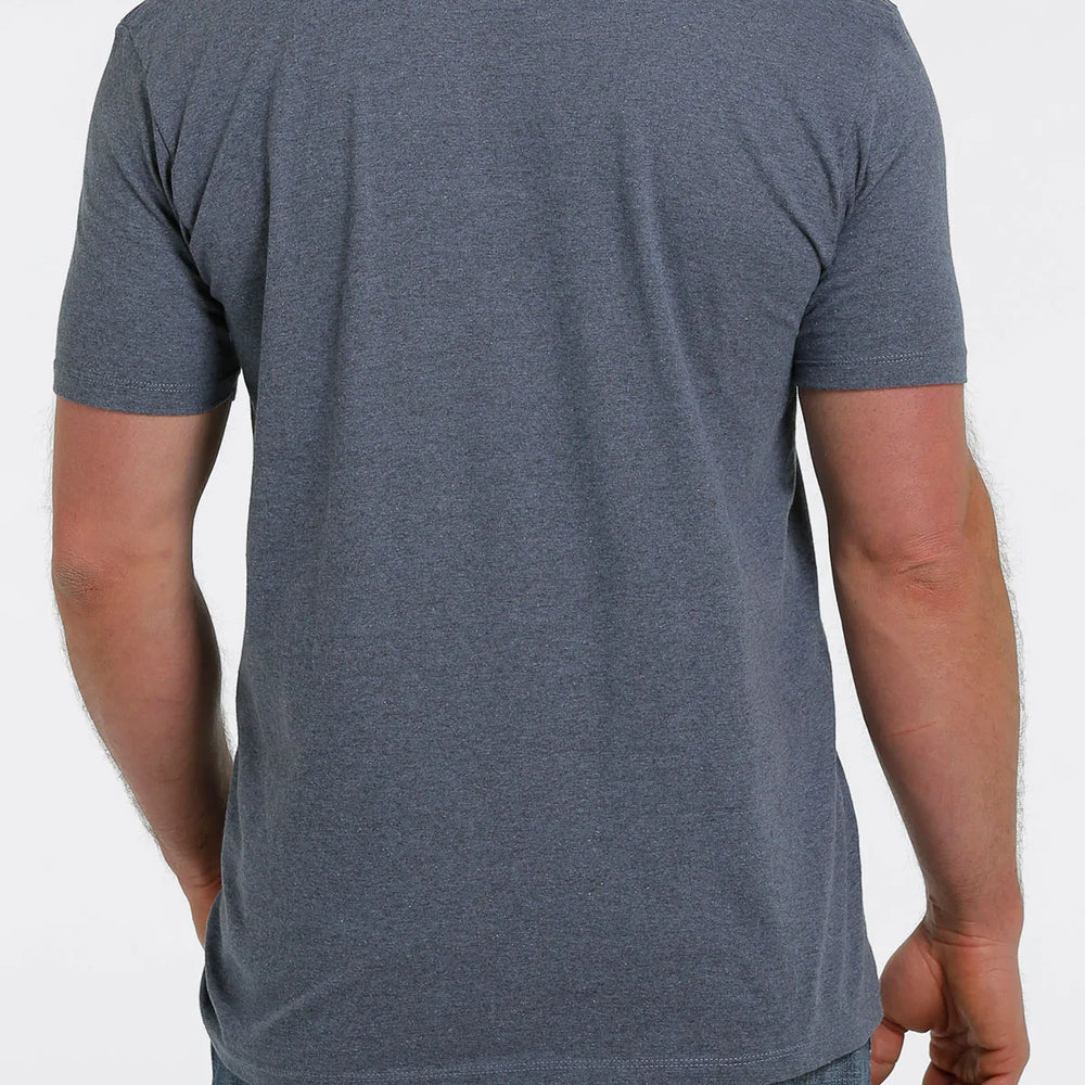 Mens Cinch Shirt- Heather Blue Logo MTT1690469