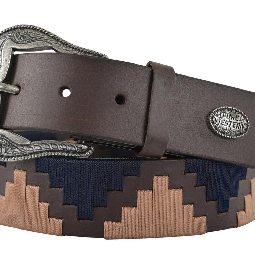 Pure Western Gene Belt - Tan / Navy