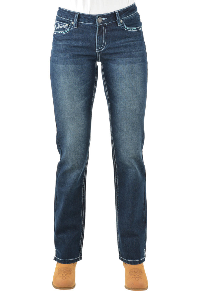 
                      
                        Pure Western Womens Geraldine Straight Leg Jeans - 32 Leg - Midnight
                      
                    