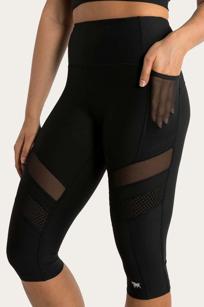
                      
                        Ringers Western Womens Kendra High Rise 3/4 Tights - Black
                      
                    