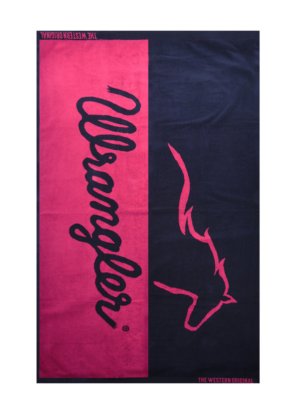 Wrangler Running Horse Towel -  Navy/Pink