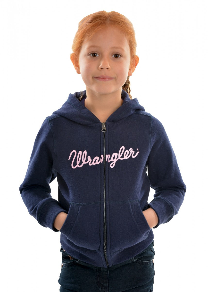 Wrangler Girls Logo Zip Up Hoodie