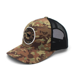 Original Logo Adjustable Mesh Trucker Hat – Camo / Black - Bird's