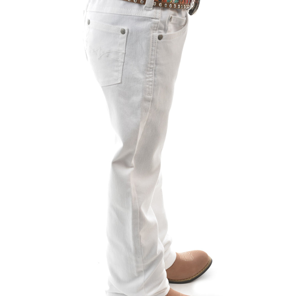 Kids Pure Western White Riding Jeans