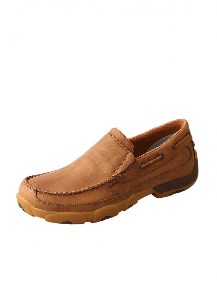 Mens Twisted X Casual Driving Mocs Slip On - TCMDMS003 - Tan